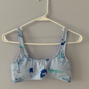 Crocodile Print Bikini Top